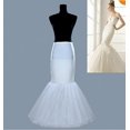 thumbnail image 3 of Enagua nupcial de sirena grande, accesorios para vestido de novia, falda, Material elástico, corsé de malla dura y aros, blanco, 3 of 5