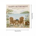 thumbnail image 4 of Sea Glass Art Kit, Happy Retirement Mosaic Craft with Lakeside Chair Scene for DIY Keepsake Home Decor, 5.91 in, 4 of 4
