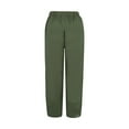thumbnail image 5 of Abcnature Women's Wide Leg Pants, Plus Size Linen Harem Pants Casual Summer Printed Pants with Pockets Army Green 4XL, 5 of 9