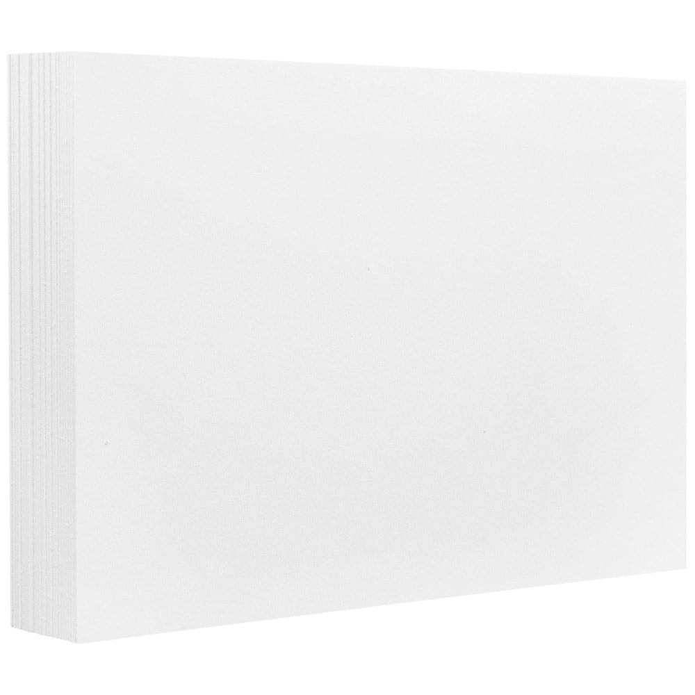 JAM Paper Flat Note Cards, 4 1/4 x 5 1/2, White, 250/Pack