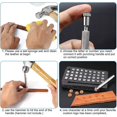 thumbnail image 3 of 36-Piece Metal Leather Stamping Tool Set with Printing Handle Stamps, 3 of 5