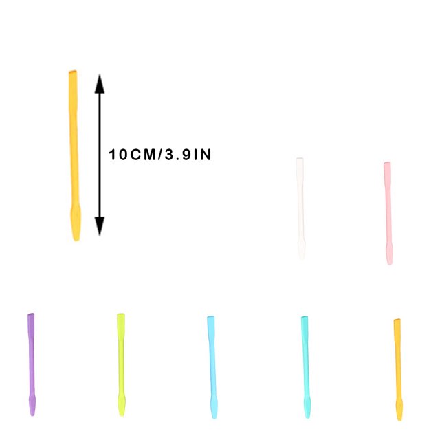 Face Mud Stirring Stick Cosmetics Make Tools Makeup Rods Solid Color Modulation Accessory Making Mixer DIY Silicone Mixing Rod Green