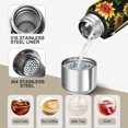 thumbnail image 3 of 20 Oz Black Sunflower Coffee Tumbler Double Wall Insulated Stainless Steel Water Bottle | Metal Reusable Thermoses Flask with Cup Cap | Leak & Sweat Proof with Anti-Dust Lid, 3 of 7