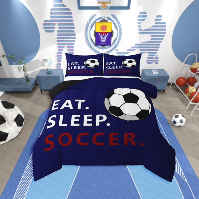 Erosebridal American Football Comforter Sets Queen Size,Rugby Game Bedding Queen Comforter Set,Sport Gamer Room Decorative,Reversible,3Pcs