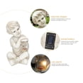 thumbnail image 3 of YSNOOWE 1Pcs Yard Statues Outdoor Resin Children Statue Solar Light Realistic Texture 18x7In, 3 of 8