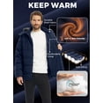 thumbnail image 6 of Wantdo Men's Big and Tall Jacket Padded Winter Coat Warm Waterproof Puffer Jacket Navy 3XL, 6 of 10