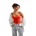 thumbnail image 2 of Women’s Sexy Square Neck Tank Top Spaghetti Strap Trendy Going out Basic Cami Shirt, 2 of 7