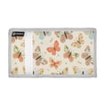 thumbnail image 2 of JIALIOU Nylon Trifold Card Wallet with ID Window Zipper Pocket for Men Women Teen Butterfly with Flower, 2 of 7