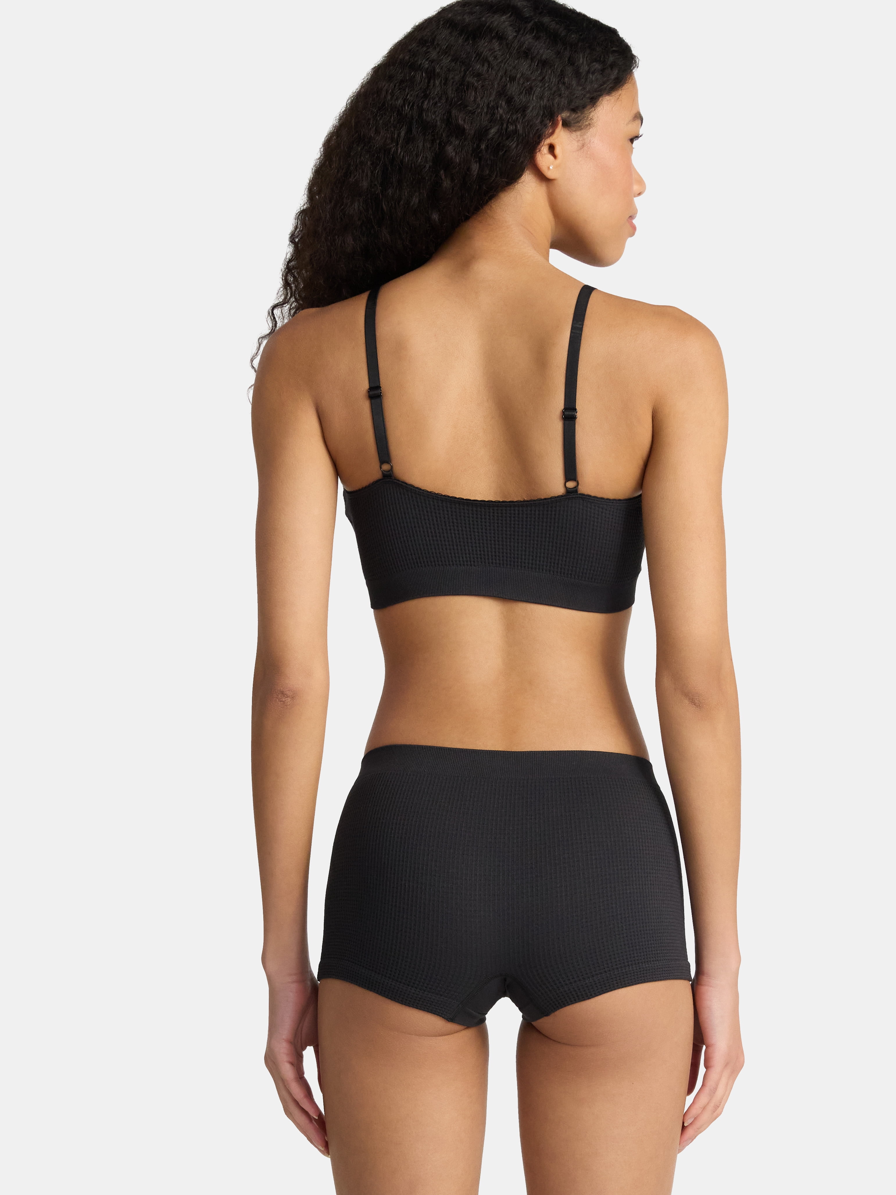 No Boundaries Seamless Triangle Bralette & Boyshort Set, 2-Piece, Women's XS-XXXL