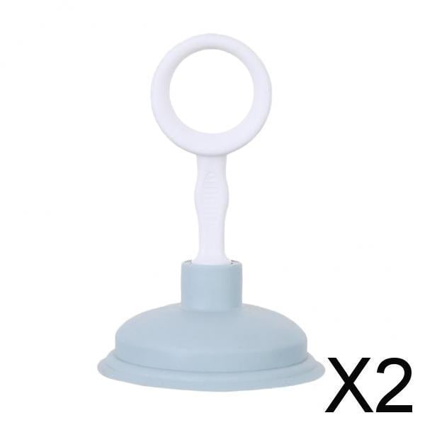 2xPipeline émbolo Succión Limpiador De Tuberías Drenaje Baño Fregadero Limpieza Azul 2 piezas