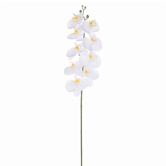 Vickerman FC251211 35 in. White Real Touch Orchid Stem - 3 per Bag