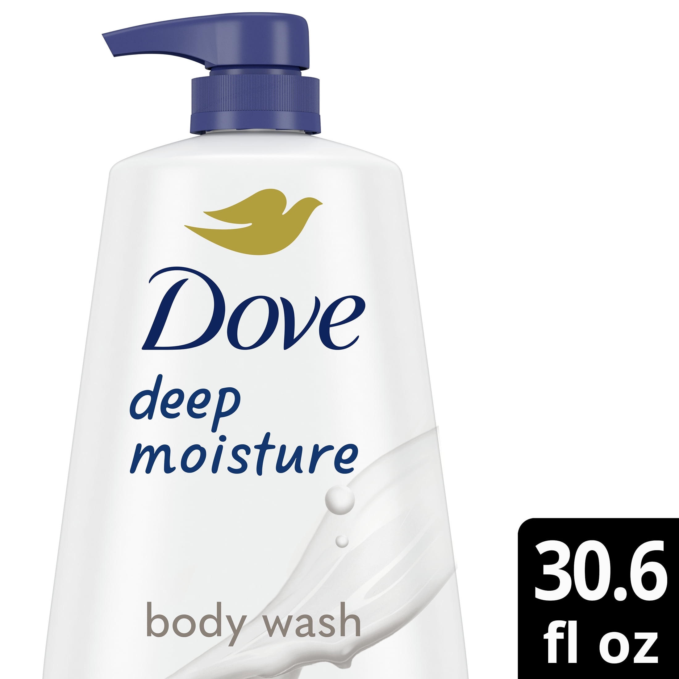 (3 pack) Dove Body Wash with Pump for 24hr Lotion-Soft Skin Deep Moisture Moisturizing Skin Cleanser with No Sulfates No Parabens, 30.6 fl oz