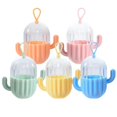 thumbnail image 1 of 5pcs Cactus Shaped Transparent Makeup Sponge Holders Portable Beauty Egg Cases for Cosmetic Sponge Storage, Travel & Desktop Decoration, 1 of 5