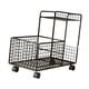thumbnail image 1 of Carrito de servicio debajo del escritorio, carrito móvil con ruedas, estantería metálica multiusos para almacenamiento Doble capa negra, 1 of 9