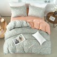 thumbnail image 4 of Rey Funda Nórdica Floral Algodón Suave 3 Piezas Rey Juegos de Ropa de Cama Flores Jardín, 4 of 9
