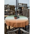 thumbnail image 2 of Outdoor Tablecloth with Umbrella Hole for Patio/Picnic/Party/Camping, Sage Green Orange Ombre Waterproof Table Cloth Round Cover Washable, Contemporary Abstract Gradient (Dia 54"), 2 of 8