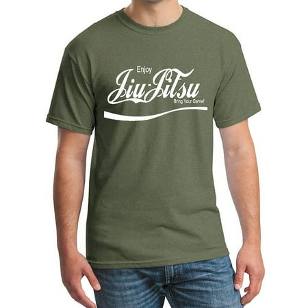Men's Enjoy Jiu Jitsu Military Green C4 T-Shirt Medium Military