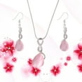 thumbnail image 6 of WORGEOUS Droplet Shaped Pink Rhinestone Jewelry Set, Alloy, 1.457 in, 1 Count, 6 of 8