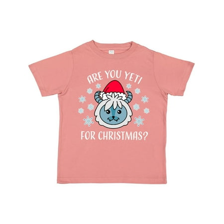 

Inktastic Are you Yeti For Christmas with Yeti and Snowflakes Adult Gift Toddler Boy or Toddler Girl T-Shirt