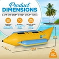 thumbnail image 2 of SereneLife Person Inflatable Banana Boat, Includes Storage Bag, Foot Pump, and Repair Kit, Tough and Thick, Reinforced Seats and Foot Areas. (Yellow), 2 of 7