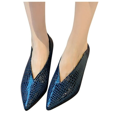 Oyedens Womens Dress Shoes Fashion Cutout Leather Pointy Toe Mid Heels Office Work Pump Shoes