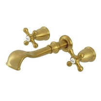 Kingston Brass KS5027AX Two-Handle Wall Mount Roman Tub Faucet, Brushed Brass