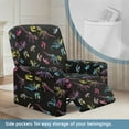 thumbnail image 3 of Xoenoiee Dinosaur Skull Pattern Recliner Cover 4 Pieces Lazy Boy Chair Covers Breathable Recliner Sofa Slipcover Anti-Slip Fitted Furniture Protector with Elastic Bottom, 3 of 7