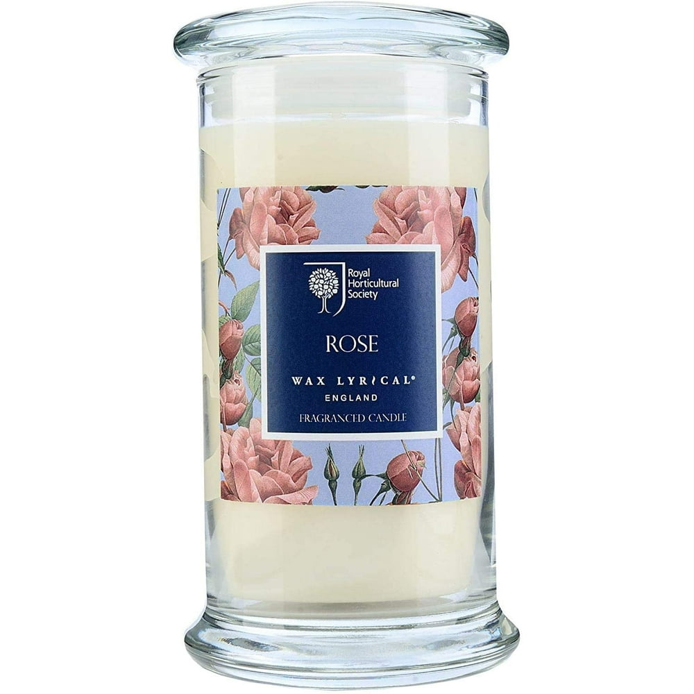 Wax Lyrical Rose Scented Jar Candle RHS Fragrant Garden Collection Made