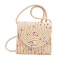 thumbnail image 4 of Bolso cruzado para mujer, bolso de hombro, bolso de compras elegante y moderno, bolso tejido portátil, bolso de playa para ta, primavera, trabajo Bolas de colores beige, 4 of 8