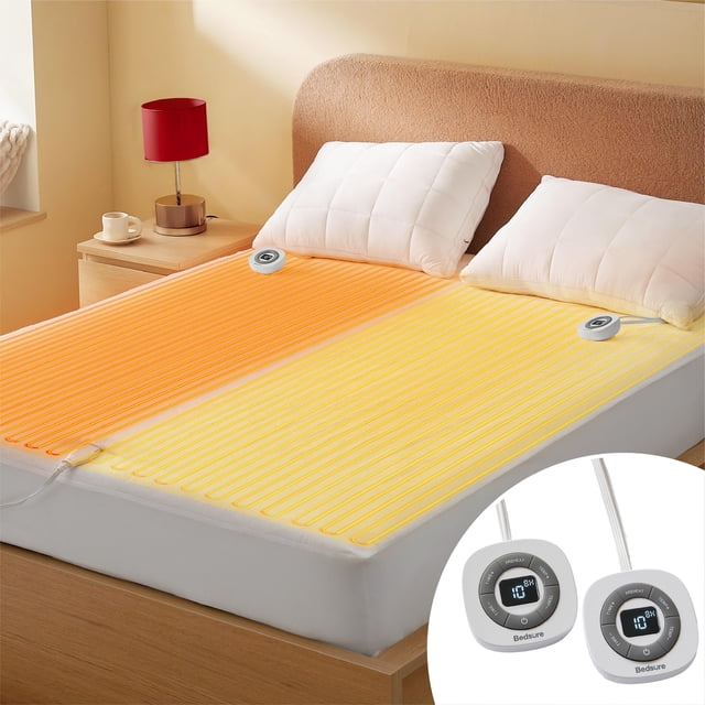 Funda de colchón con calefacción Bedsure King Size con controlador doble
