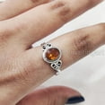thumbnail image 3 of Natural Baltic Amber Ring, Baltic Amber Gemstone Ring, Tiny Bohemian Ring, 925 Sterling Silver, Designer Womens Ring, Christmas Thanksgiving, Handmade Statement Jewelry, Natural Amber, 3 of 8