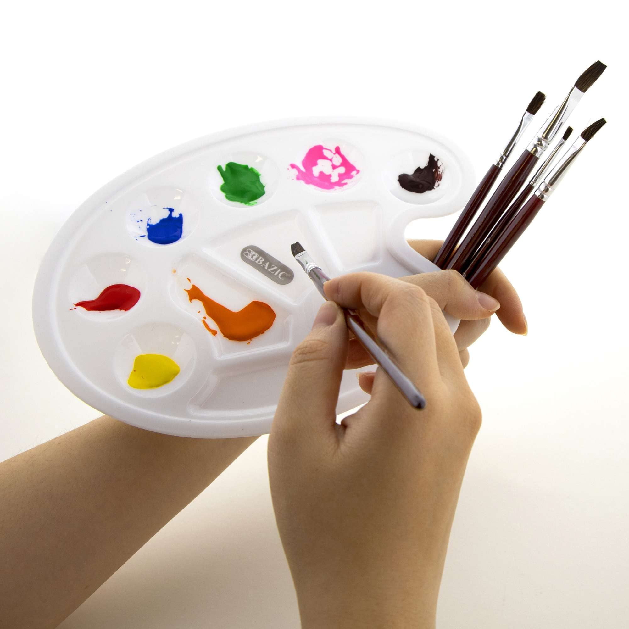 OIAGLH 24 Pcs Paint Palette Tray Plastic For Kids And Adults To Create DIY  Craft Professional Art Painting 
