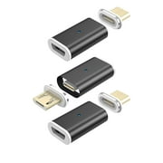 NetDot Gen10 Magnetic Micro USB to Micro USB Adapter Converter(3 Pack Black)