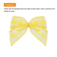 thumbnail image 4 of 80Pcs Mini Gingham Ribbon Bow 1" Checkered Fabric Satin Ribbon Bows for Craft DIY Bow Sewing Yellow and White, 4 of 5