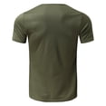 thumbnail image 4 of TAIAOJING Men's Slim Fit T-shirt Summer Solid Color Slim Fit Short Sleeve Round Neck Long Clothes Length Casual Beach Tops, 4 of 5