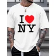 thumbnail image 2 of I LOVE NY Classic Logo T-Shirt For Men, Cotton Unisex Graphic T Shirts, 2 of 5