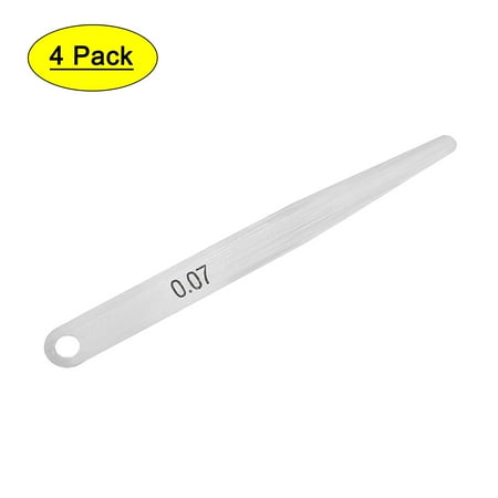 Uxcell 0.07mm Metric Thickness Feeler Gauge Stainless Steel for Gap Width 4 Pack