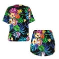 thumbnail image 5 of Lsque Colorful Flowers Women's Short-Sleeved Pajama Set - 2 Piece Soft and Lightweight Sleepwear Set-X-Large, 5 of 9