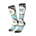 thumbnail image 2 of Balery World Travel Printed Novelty Socks Men's Women's Crew Socks Sports Socks Knee High Socks Cotton Socks Quirky and Cool Socks, 2 of 9