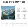 thumbnail image 5 of Orinice Mountain Lake Bridge Forest Graphic Decorative Cushion Throw Pillow Cover for Home Living Room Sofa Bedroom 1PC 18x18in, 5 of 5