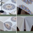 thumbnail image 4 of Washable table cloth anti-wrinkle embroidered burlap table cloth square table cover party, 4 of 5