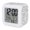 White, Black, Gray, variant on Mathematics Tools Sketch Digital Alarm Clock for Bedrooms, Smart LED Alarm Clock with 7 Color Changing Night Light, White Modern Abstract Icons Silent Wake Up Clocks for Sleep Study Cooking 3.2"x3.2"