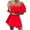 Red womens dresses, variant on Summer Saving Wycnly Womens Dresses Beach Party Fashion Empire Waist Ruffle Layer Hem off Shoulder Dresses Summer Solid V-Neck Short Sleeve Formal Mini Dress Hot Pink l