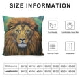 thumbnail image 5 of COMIO  Throw Pillow Cover Art Wild Lion Square Pillowcases Animal Furry Mammal Predator Palette Mane Expressive Feline Modern Cushion Cover Home Decor, 5 of 5