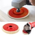 thumbnail image 2 of 1X Wool Felt Disc Polishing Buffing Wheel Pad Abrasive Grinding S3T1, 2 of 6