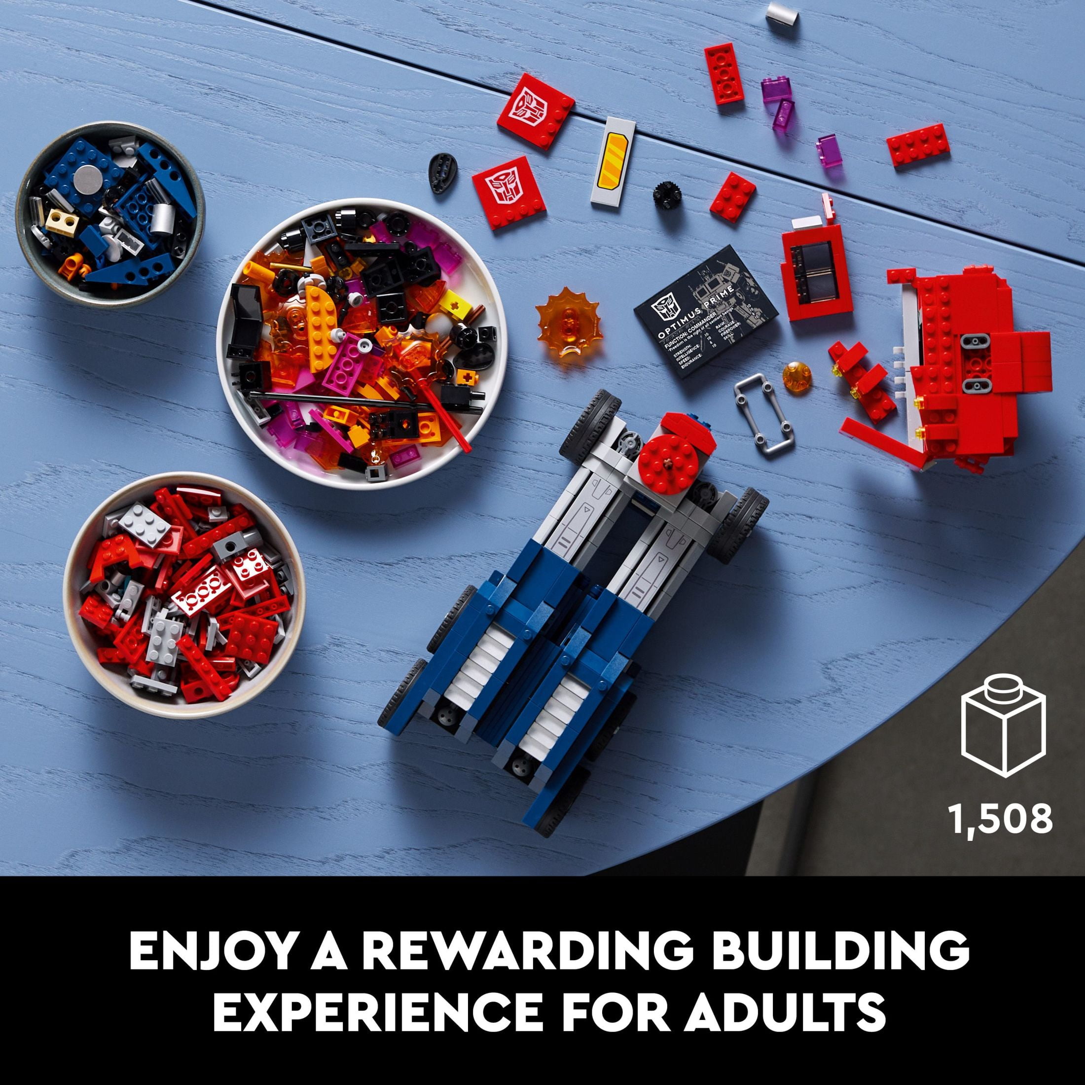 LEGO Icons Optimus Prime 10302 Transformers Figure, Collectible 2-in-1 Robot and Truck Model Building Kit for Adults, Great Gift Idea