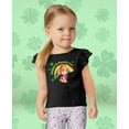 thumbnail image 4 of Tstars Paw Patrol St Patricks Day Skye Lucky Ruffle Toddler Girls Ruffle Sleeve Top 3T Black, 4 of 5