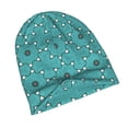 thumbnail image 4 of Beanie Hats for Men and Women, Retro Cyan Floral Patterns Adult Unisex Knit Hat Winter Warm Skull Cap, 4 of 7