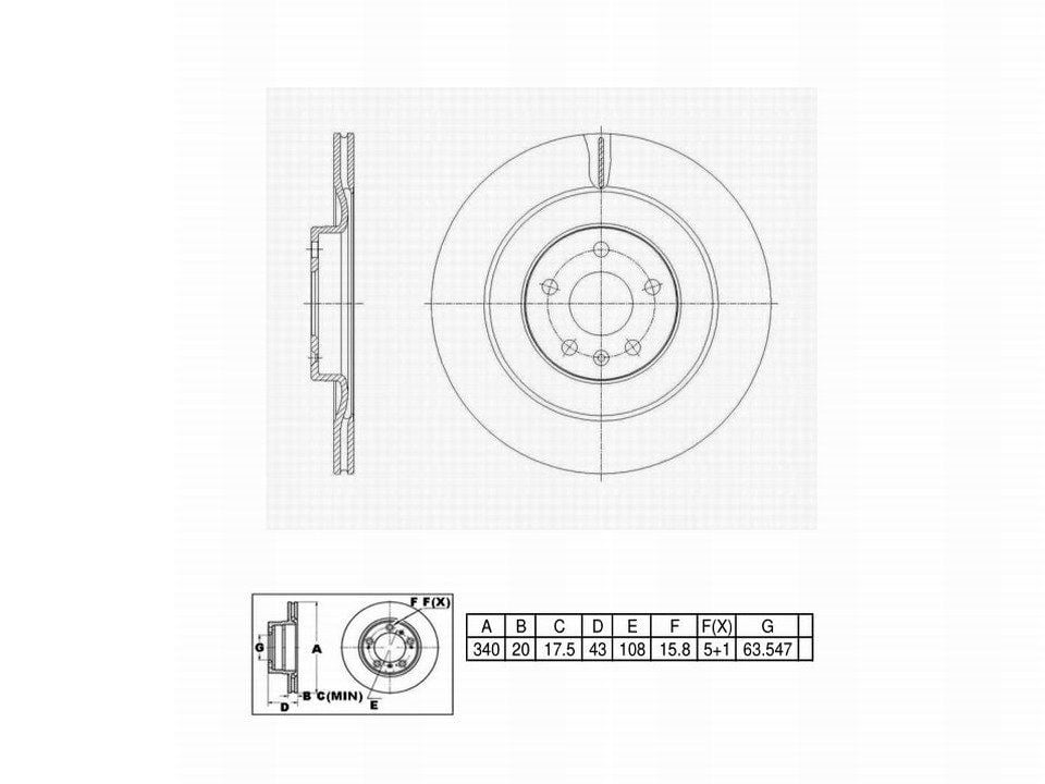 Winstop Brake Rotor, Rear WS250852, Volvo XC90 2022-2016