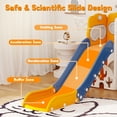 thumbnail image 6 of 10-in-1 Toddler Slide Playset for 1-3 Years Old, Indoor Outdoor Playground Equipment with Golf Set, Basketball Hoop, Climbing Frame, Drawing Board, Steering Wheel, 6 of 8